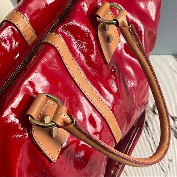 Cavalcanti Patent Red Women's XL two ways handbag - Picture 4 of 9